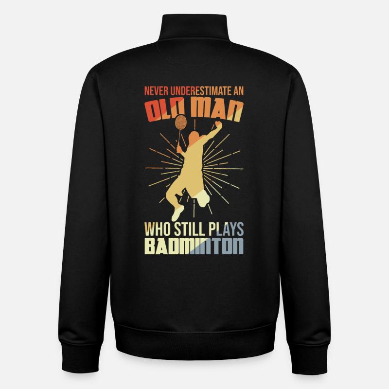 Badminton Großvater - Unisex Organic Zip Sweatshirt von Stanley/Stella - Schwarz