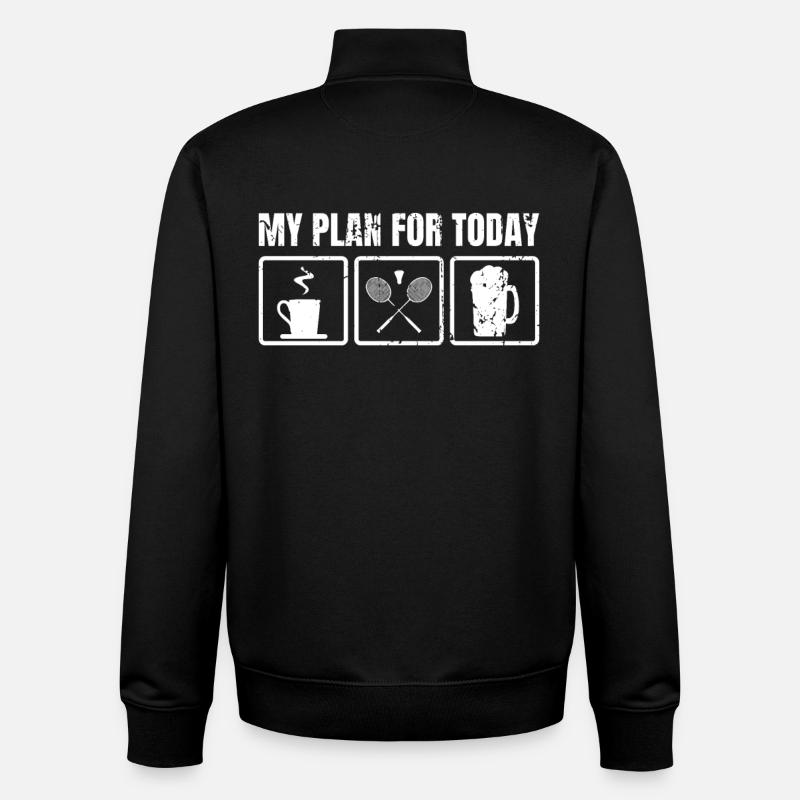 Coffee Badminton Beer - Unisex Organic Zip Sweatshirt by Stanley/Stella - black