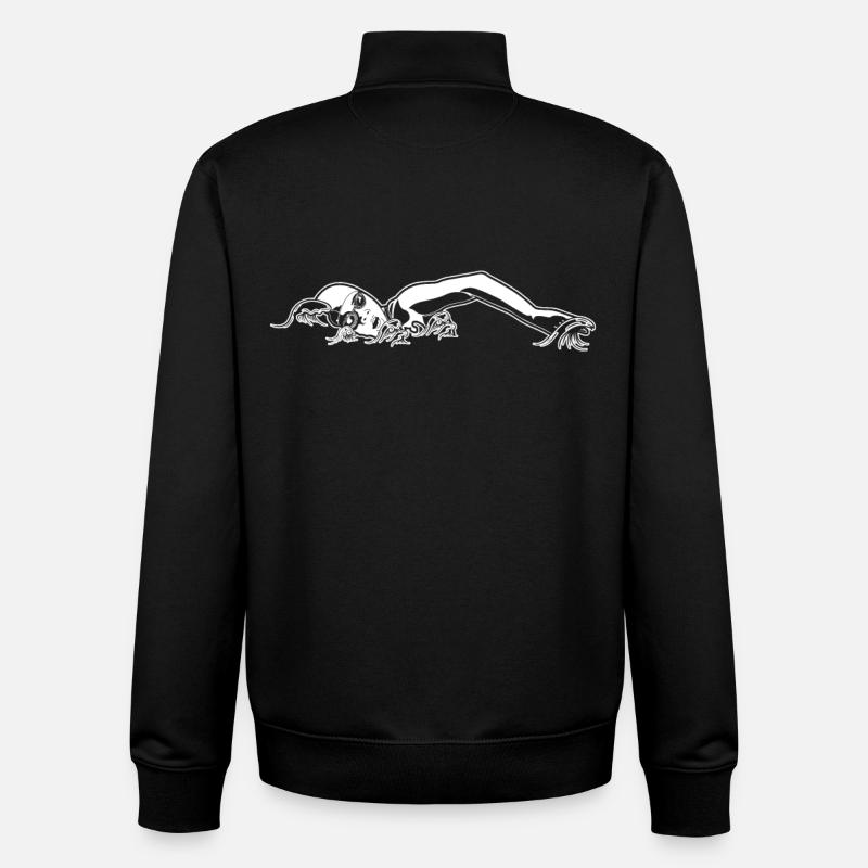 Float Drawing - Unisex Organic Zip Sweatshirt by Stanley/Stella - black