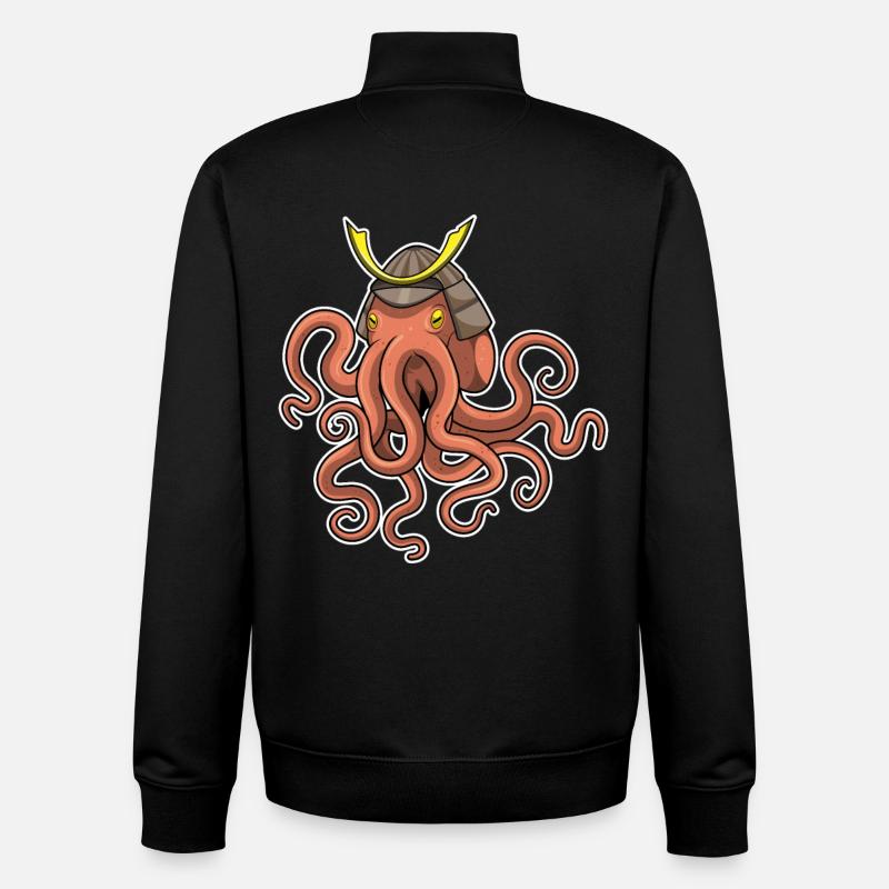 Krake Samurai Kampfsport - Unisex Organic Zip Sweatshirt von Stanley/Stella - Schwarz