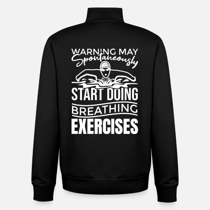 Motivation à la natation - Sweat zippé unisexe en coton bio Stanley/Stella - noir