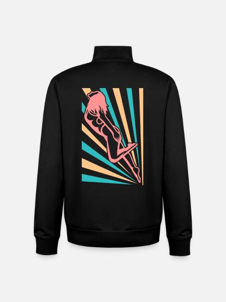 Natation filles - Sweat zippé unisexe en coton bio Stanley/Stella - noir