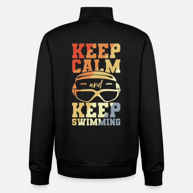 Lustiger Schwimmer Witz - Unisex Organic Zip Sweatshirt von Stanley/Stella - Schwarz