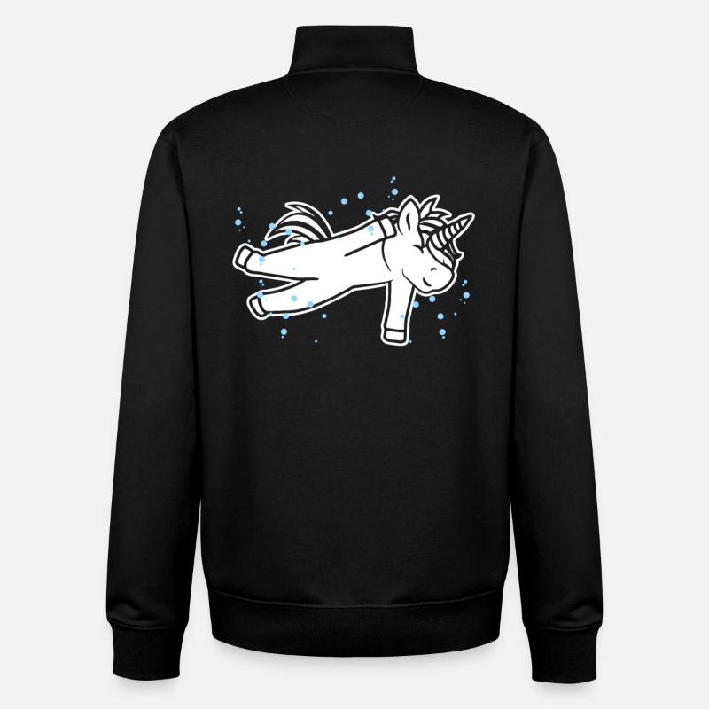 Unicorn Swimmers - Unisex Organic Zip Sweatshirt by Stanley/Stella - black