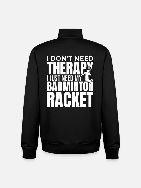 Funny badminton joke - Unisex Organic Zip Sweatshirt by Stanley/Stella - black