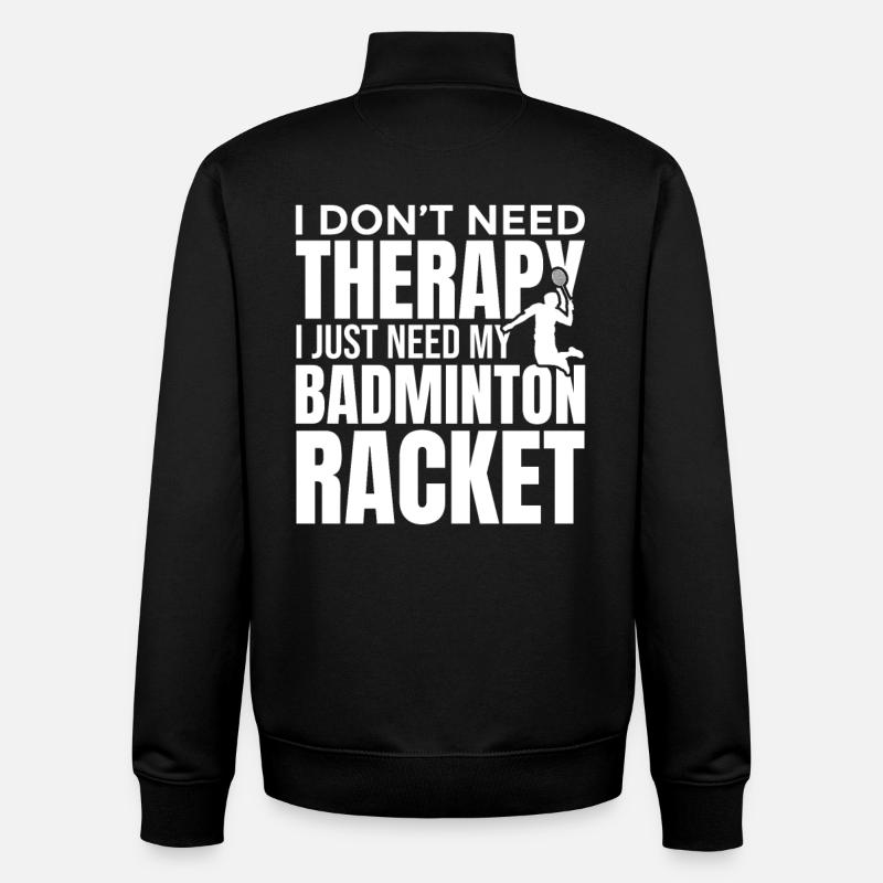 Lustiger Badminton Witz - Unisex Organic Zip Sweatshirt von Stanley/Stella - Schwarz