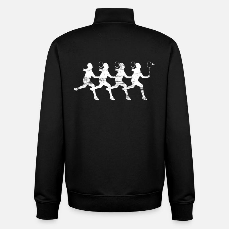 Badminton - Unisex Organic Zip Sweatshirt by Stanley/Stella - black