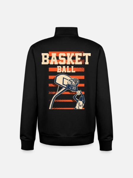 Basketball Basketballer - Unisex Organic Zip Sweatshirt von Stanley/Stella - Schwarz