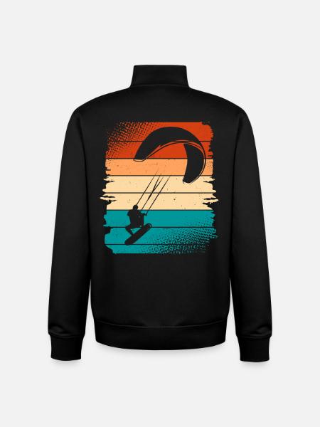 Kitesurfer Kitesurf Kitesurf - Sweat zippé unisexe en coton bio Stanley/Stella - noir