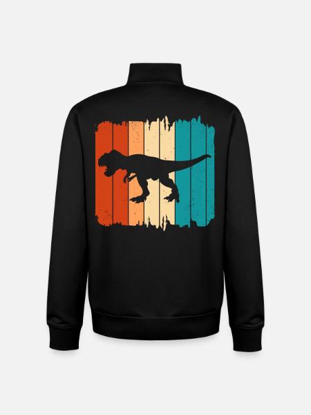 T-Rex - Sweat zippé unisexe en coton bio Stanley/Stella - noir