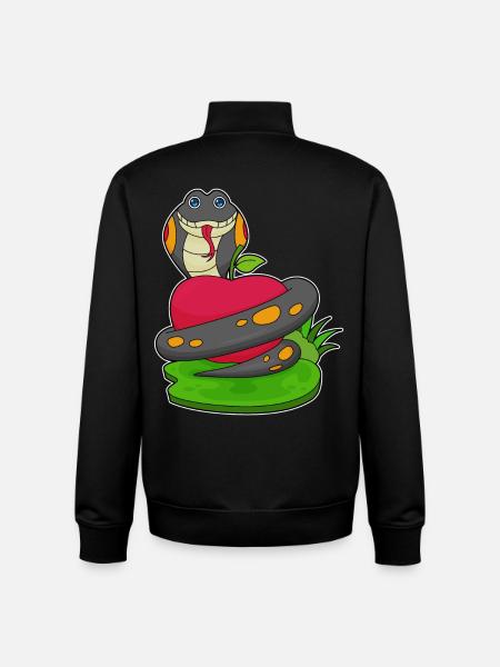 Snake Apple - Unisex Organic Zip Sweatshirt by Stanley/Stella - black