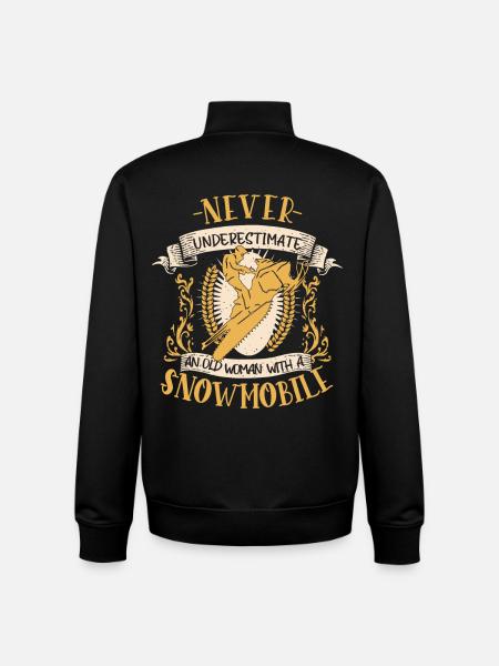 Snowmobile Snowmobile Fun Gift - Unisex Organic Zip Sweatshirt by Stanley/Stella - black