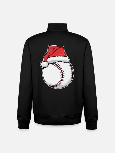 Baseball players Christmas - Unisex Organic Zip Sweatshirt by Stanley/Stella - black
