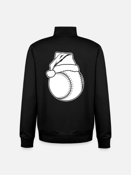 Baseball Christmas - Unisex Organic Zip Sweatshirt by Stanley/Stella - black