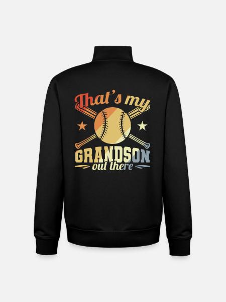 Großvater eines Baseballspielers - Unisex Organic Zip Sweatshirt von Stanley/Stella - Schwarz