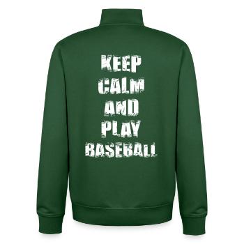 Lustiger Baseball Spruch - Unisex Organic Zip Sweatshirt von Stanley/Stella - Flaschengrün - Hinten - AI Model Male 185 dark (185cm)