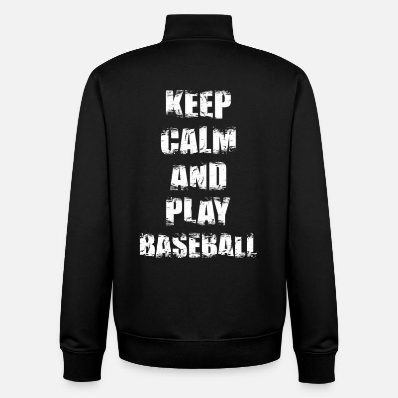 Drôle de dicton de baseball - Sweat zippé unisexe en coton bio Stanley/Stella - noir