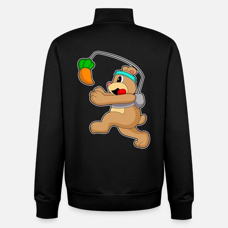 Bear Carrot - Unisex Organic Zip Sweatshirt by Stanley/Stella - black