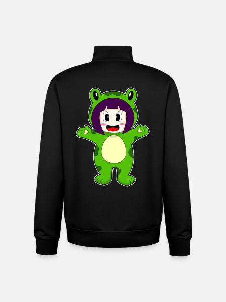 Costume de fille grenouille - Sweat zippé unisexe en coton bio Stanley/Stella - noir