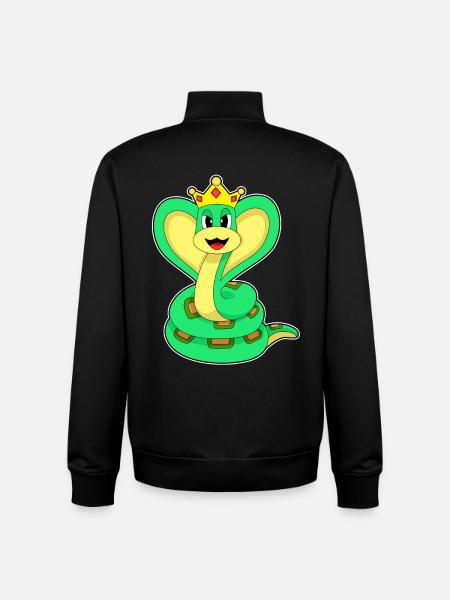 Snake Crown - Unisex Organic Zip Sweatshirt by Stanley/Stella - black