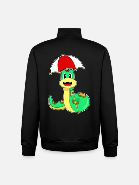 Parapluie serpent - Sweat zippé unisexe en coton bio Stanley/Stella - noir