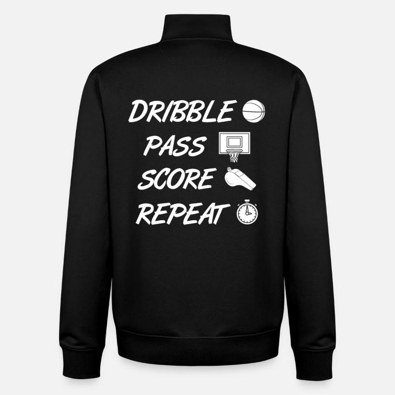 Basketballspieler - Unisex Organic Zip Sweatshirt von Stanley/Stella - Schwarz