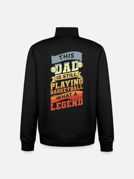 Basketball Father - Unisex Organic Zip Sweatshirt by Stanley/Stella - black