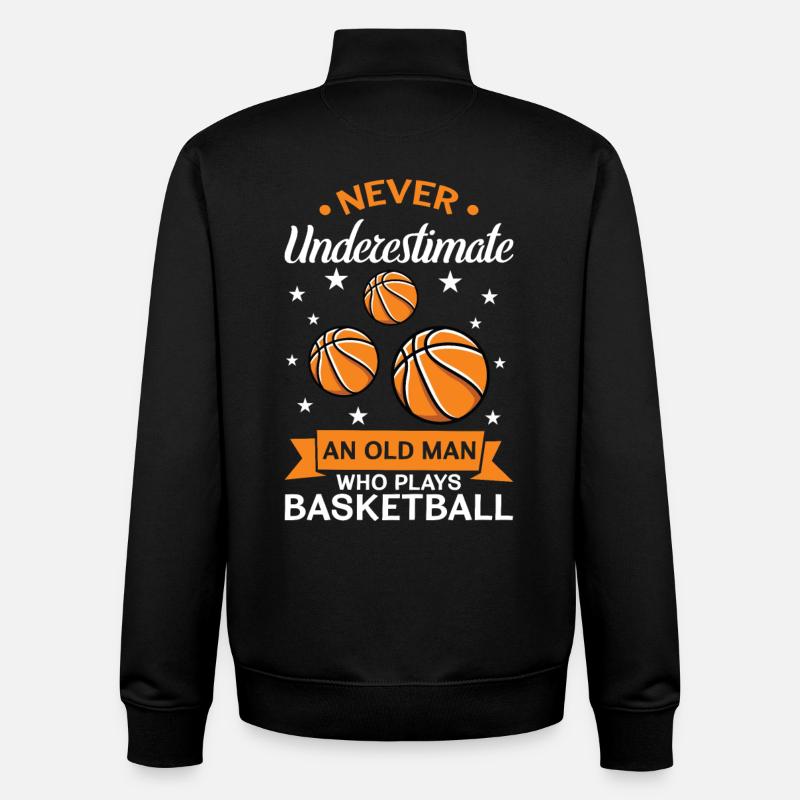 Ancien joueur de basket-ball - Sweat zippé unisexe en coton bio Stanley/Stella - noir