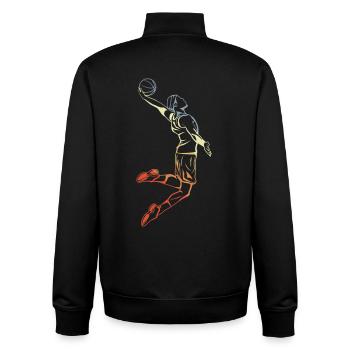 Basketballspieler - Unisex Organic Zip Sweatshirt von Stanley/Stella - Schwarz - Hinten - AI Model Male 185 light (185cm)
