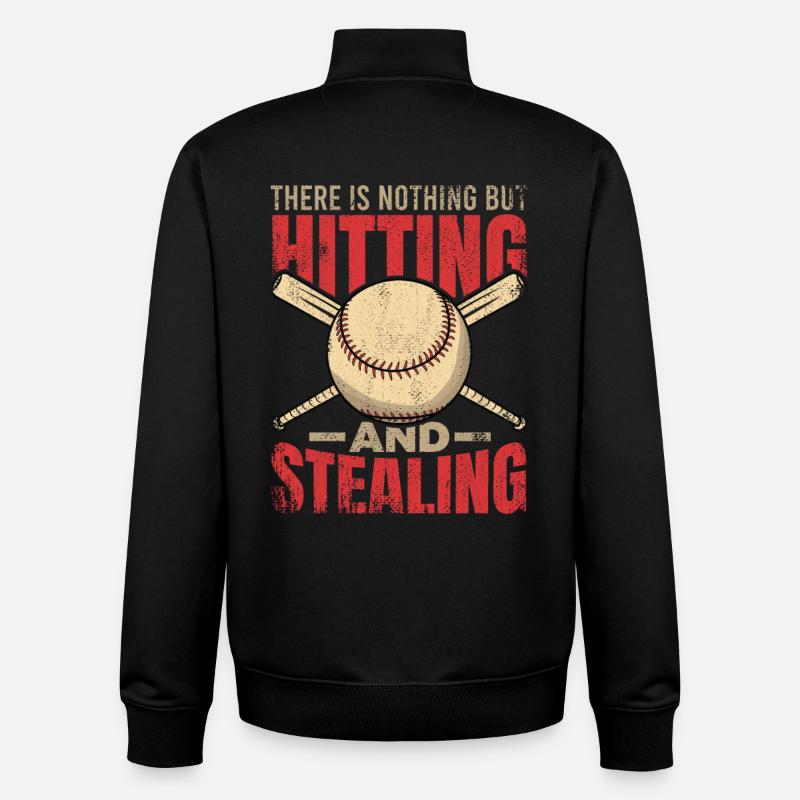 Motiver le dicton de baseball - Sweat zippé unisexe en coton bio Stanley/Stella - noir