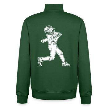 Baseball Kid - Unisex Organic Zip Sweatshirt by Stanley/Stella - bottle green - Back - AI Model Male 185 dark (185cm)