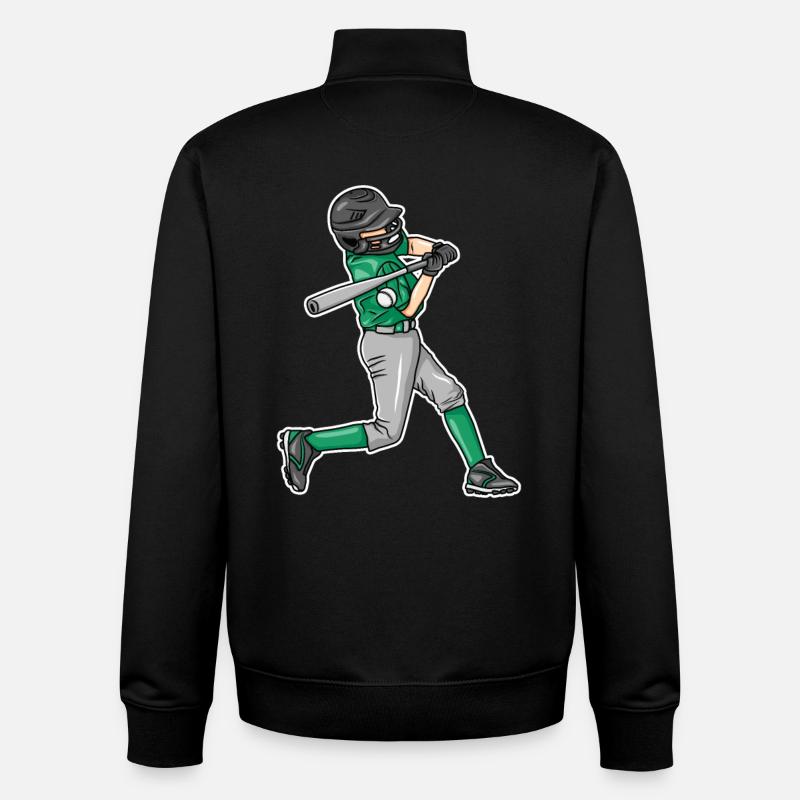 Baseball Jungs - Unisex Organic Zip Sweatshirt von Stanley/Stella - Schwarz