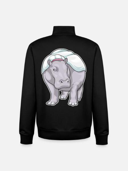 Hippo Bride Wedding - Unisex Organic Zip Sweatshirt by Stanley/Stella - black