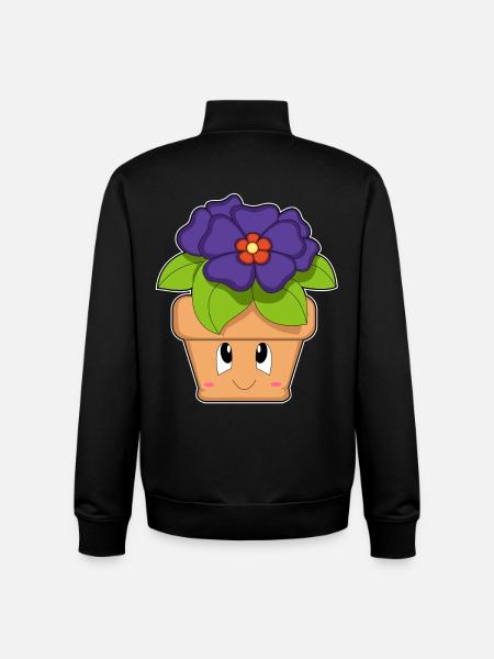 Funny cowslip - Unisex Organic Zip Sweatshirt by Stanley/Stella - black