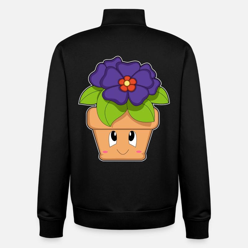 Funny cowslip - Unisex Organic Zip Sweatshirt by Stanley/Stella - black