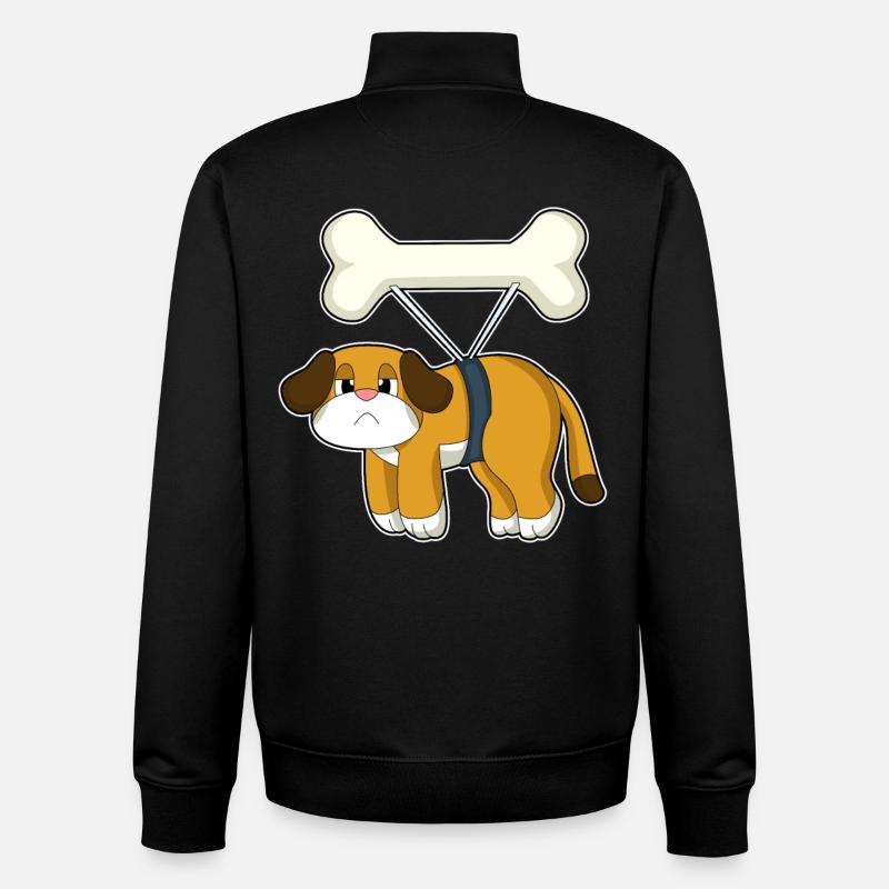Os de chien - Sweat zippé unisexe en coton bio Stanley/Stella - noir