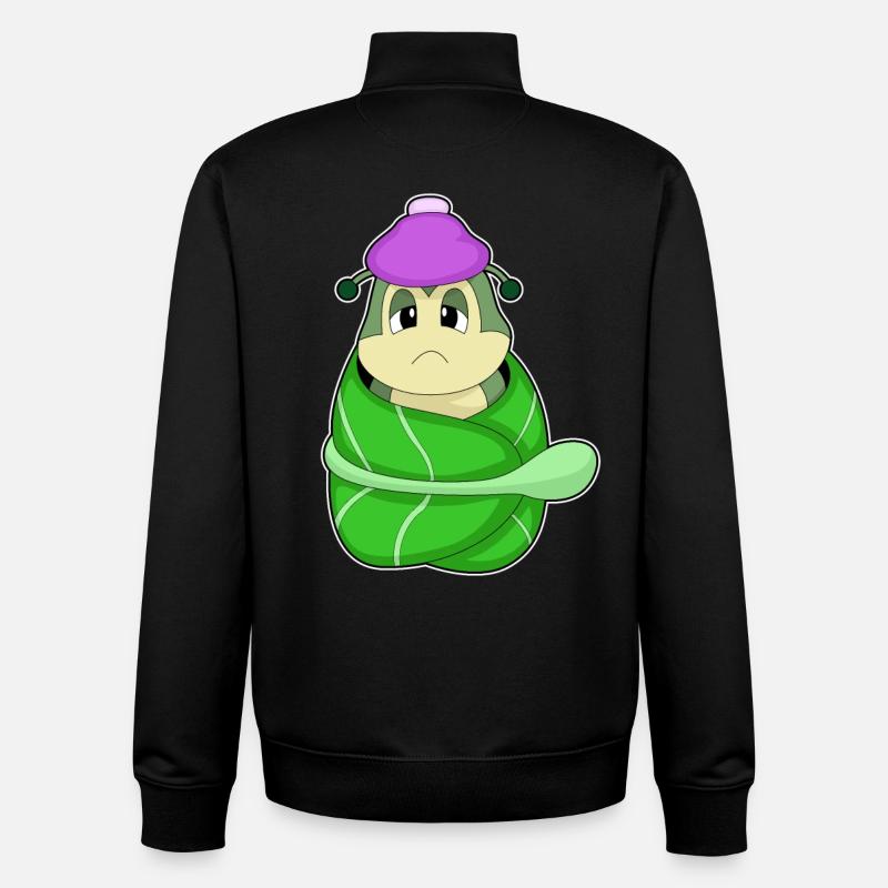 Raupe Blatt Krank - Unisex Organic Zip Sweatshirt von Stanley/Stella - Schwarz