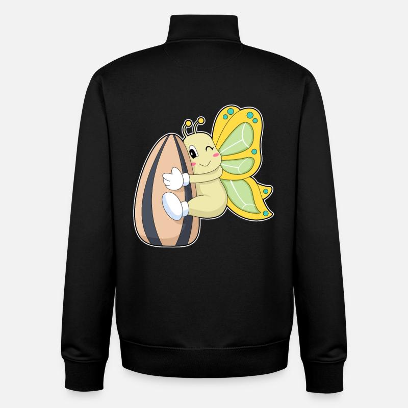 Schmetterling Samen - Unisex Organic Zip Sweatshirt von Stanley/Stella - Schwarz