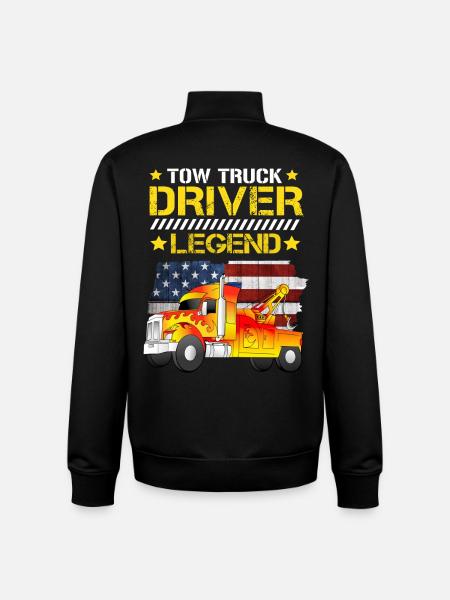 Abschleppwagen Fahrer Legende - Unisex Organic Zip Sweatshirt von Stanley/Stella - Schwarz