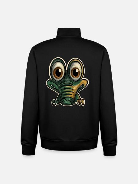 Alligator Krokodil - Unisex Organic Zip Sweatshirt von Stanley/Stella - Schwarz