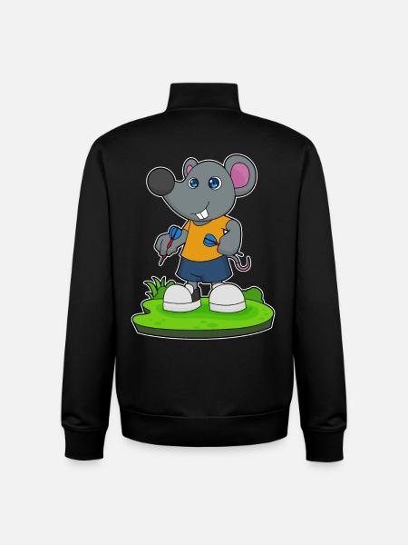 Souris Dart Dart - Sweat zippé unisexe en coton bio Stanley/Stella - noir
