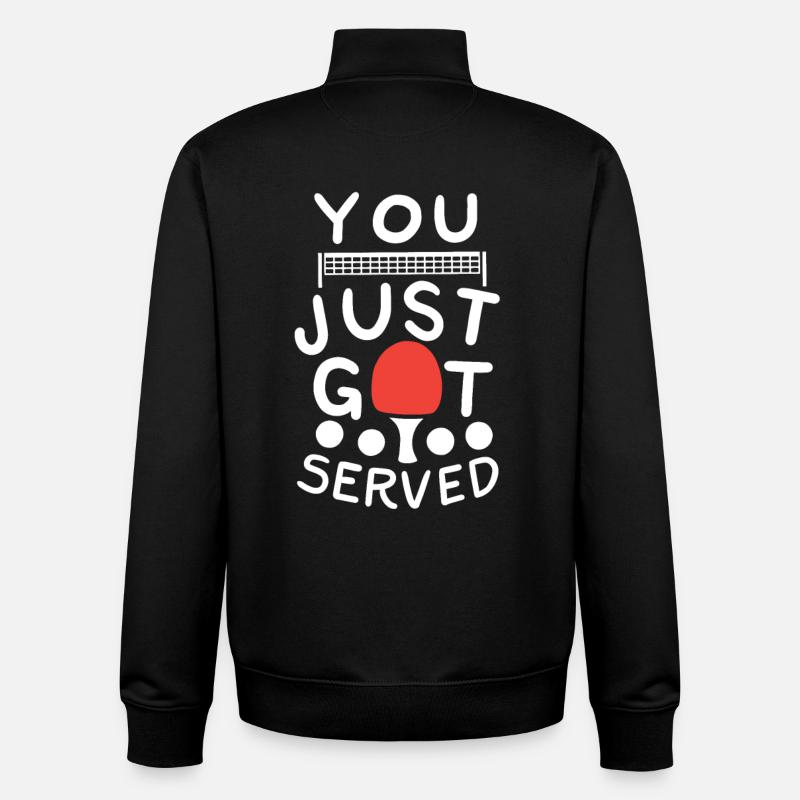 Vous venez d’être servi - Sweat zippé unisexe en coton bio Stanley/Stella - noir