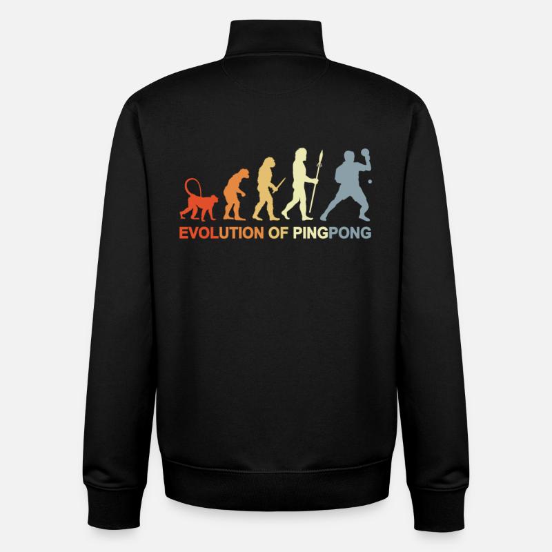 Développement du tennis de table - Sweat zippé unisexe en coton bio Stanley/Stella - noir