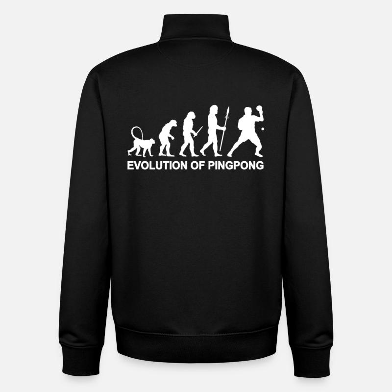 Ping Pong Evolution - Unisex Organic Zip Sweatshirt by Stanley/Stella - black