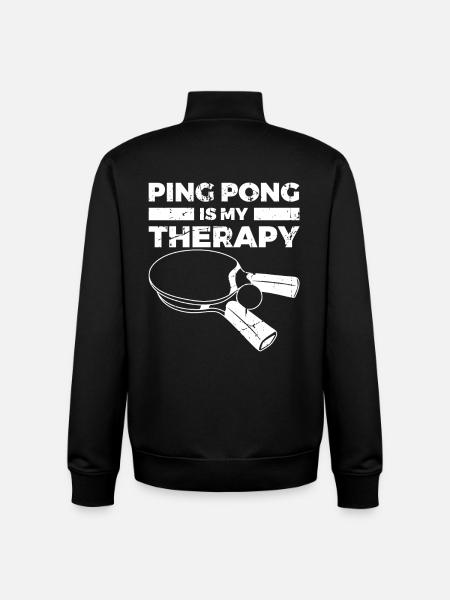 Table tennis player quote - Unisex Organic Zip Sweatshirt by Stanley/Stella - black
