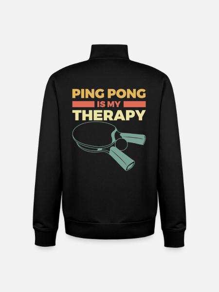 Table tennis player quote - Unisex Organic Zip Sweatshirt by Stanley/Stella - black