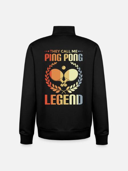 Table tennis player joke - Unisex Organic Zip Sweatshirt by Stanley/Stella - black