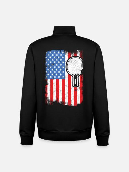 4 July Table tennis - Unisex Organic Zip Sweatshirt by Stanley/Stella - black