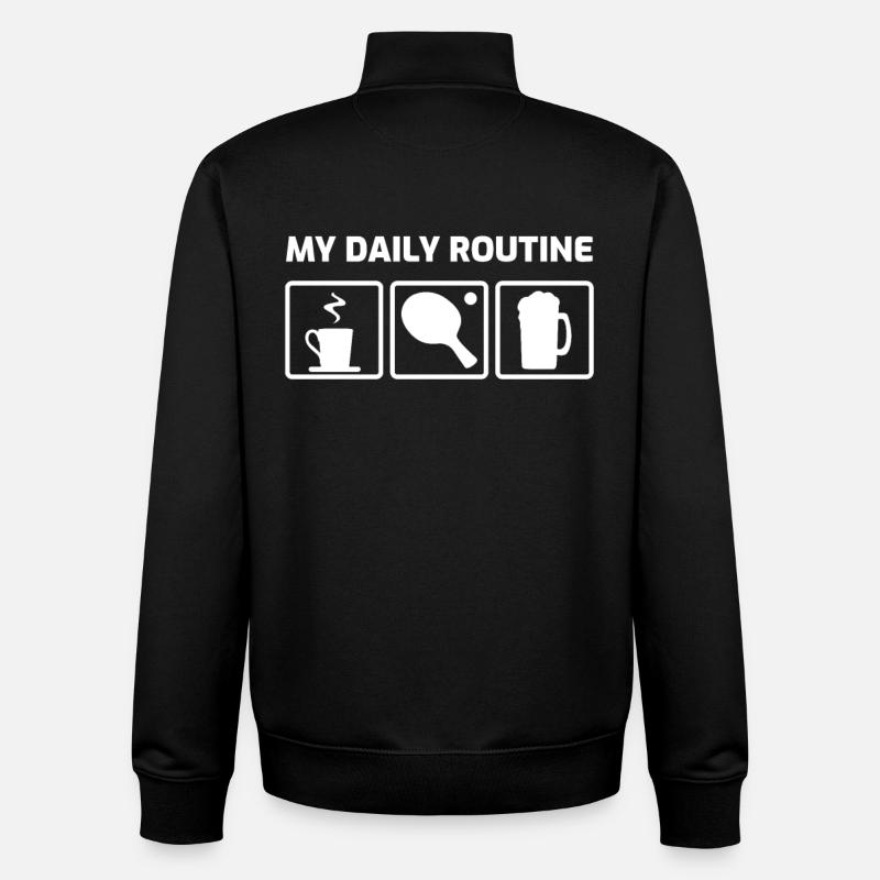 Tischtennis Routine - Unisex Organic Zip Sweatshirt von Stanley/Stella - Schwarz