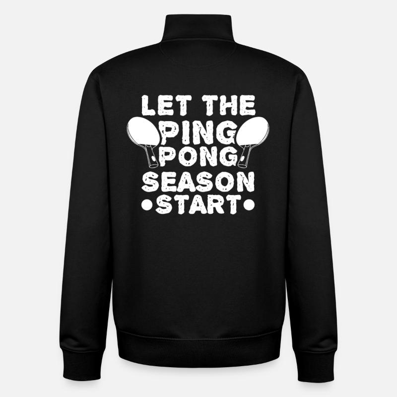 Motivation tennis de table - Sweat zippé unisexe en coton bio Stanley/Stella - noir